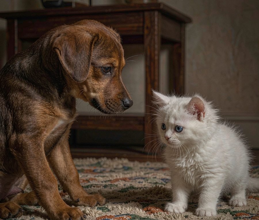 Introducing a new pet to the family (slowly)