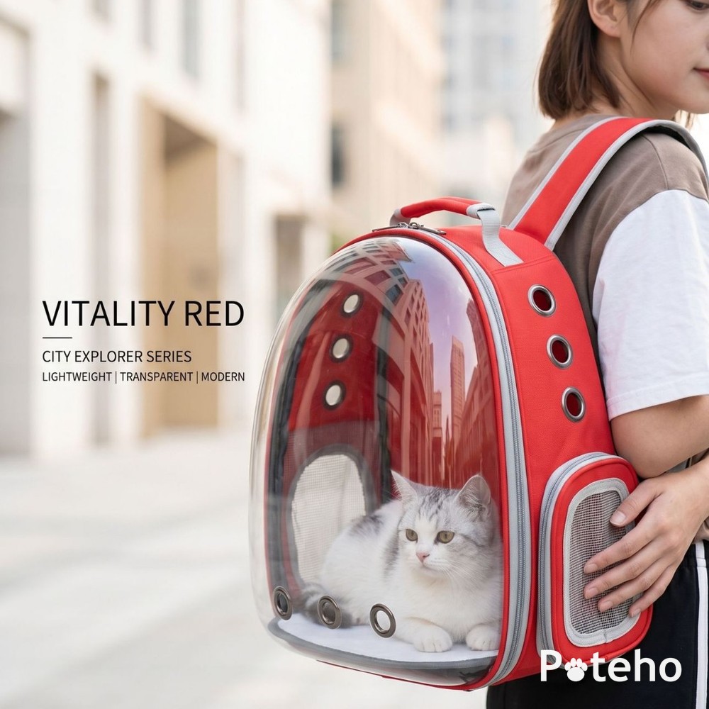 Transparent Pet Backpack by Poteho